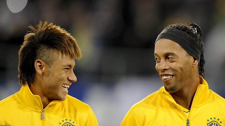footballers, soccer, Brasil, Ronaldinho, Neymar, HD wallpaper