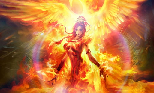weibliche Phoenix Tapete, Lina, Dota 2, HD-Hintergrundbild HD wallpaper