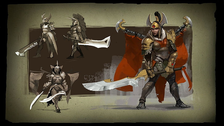 Defense of the ancient, Dota, Dota 2, Valve, Valve Corporation, video games, Online games, Legion Commander, sword, knight, hero, fantasy art, HD wallpaper