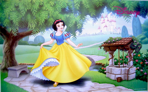 Dessin animé Walt Disney Story pour Blanche-Neige et les sept nains fond d'écran Hd 1920 × 1200, Fond d'écran HD HD wallpaper