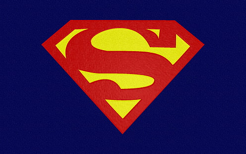 Superman, Logo, Merah, Latar Belakang Biru, superman, logo, merah, latar belakang biru, Wallpaper HD HD wallpaper