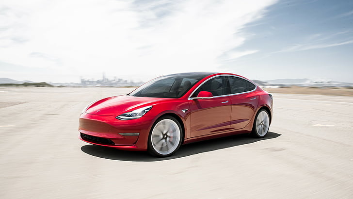 Tesla Model 3 Performance, 2019 Arabalar, elektrikli arabalar, 4K, HD masaüstü duvar kağıdı