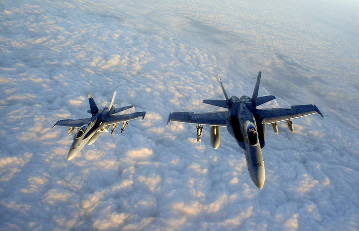 Jet Fighters, calabrone McDonnell Douglas F / A-18, Sfondo HD