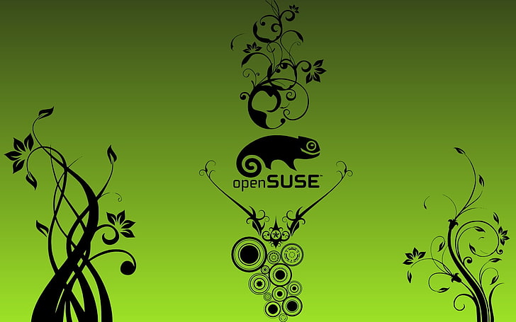 Logo Open Suse, Linux, openSUSE, Fond d'écran HD