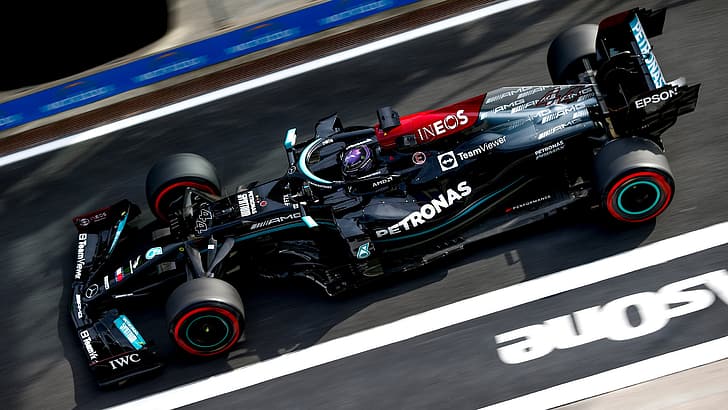 Lewis Hamilton, Mercedes AMG W12 E, Formel 1, HD tapet
