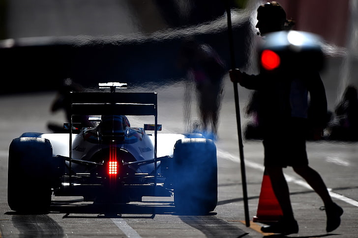 Formula 1, auto, auto da corsa, buio, luci, veicolo, calore, sport, Sfondo HD