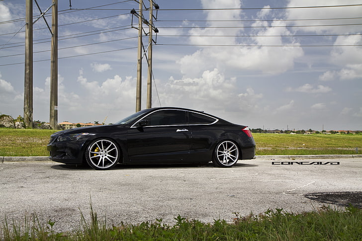 the sky, clouds, Honda, Accord, Coupe, Wheels, Concave, CW-S5, HD wallpaper