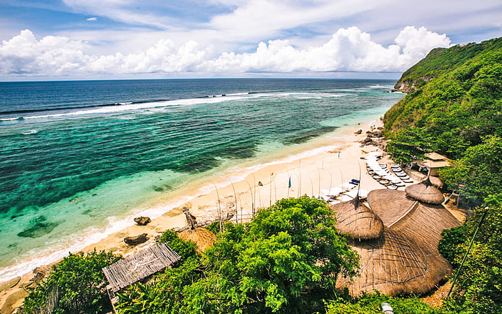 شاطئ كارما كاندارا الجميل في بالي إندونيسيا 1920 × 1200، خلفية HD