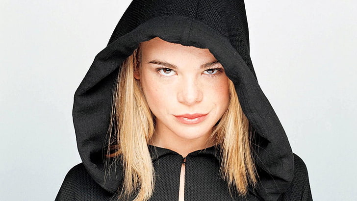women's black zip-up hoodie, dead like me, georgia lass, george, ellen muth, HD wallpaper