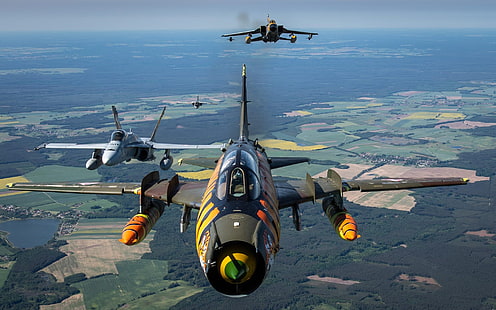 F / A-18, Piloto, Panavia Tornado, F / A-18 Hornet, Cabina do piloto, Su-22, Sukhoi Su-22M4, força aérea polonesa, Su-22M4, HD papel de parede HD wallpaper