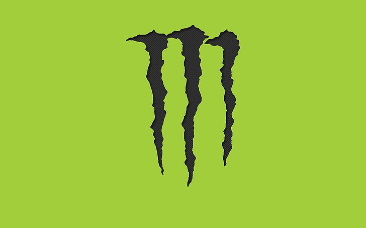 Лого на Monster Energy, лого, Monster Energy, прост фон, HD тапет