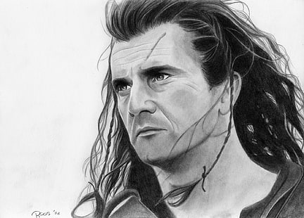 cara, figura, héroe, Mel Gibson, corazón valiente, Fondo de pantalla HD HD wallpaper