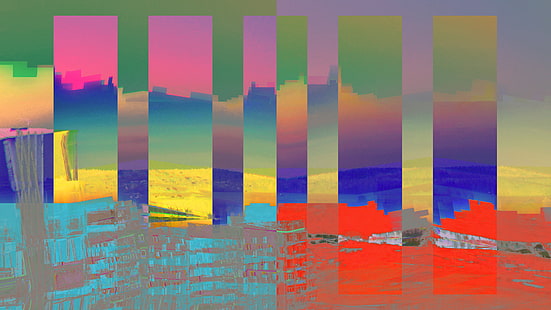 arte glitch, abstracto, LSD, Fondo de pantalla HD HD wallpaper
