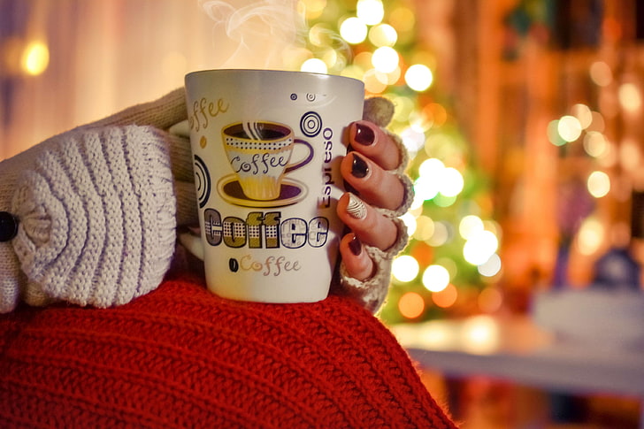 coffe, cold, cup, drink, girl, home, hot, relax, tea, winter, HD wallpaper