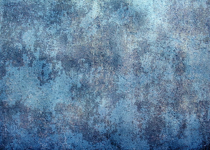 blue abstract painting, spot, background, texture, surface, HD wallpaper HD wallpaper