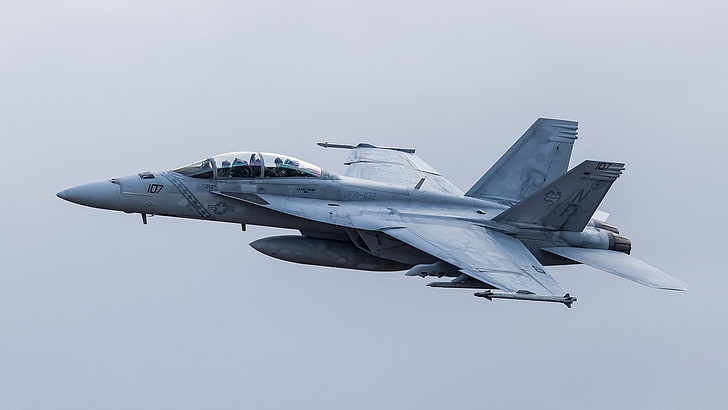 Düsenjäger, Boeing F / A-18E / F Super Hornet, Flugzeuge, Düsenjäger, Kampfflugzeug, HD-Hintergrundbild