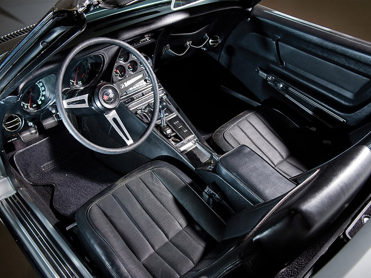 1969, 427, chevrolet, classic, convertible, corvette, interior, l71, muscle, stingray, supercar, supercars, HD wallpaper