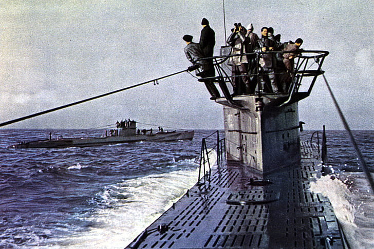 Военные корабли, немецкая подводная лодка типа VII, подводная лодка, HD обои
