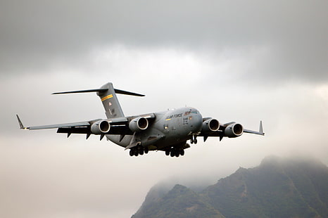 Siły Powietrzne USA, Boeing C-17 Globemaster III, samoloty bojowe, Tapety HD HD wallpaper