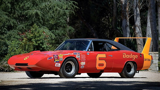 '69 Dodge Charger Daytona, corrida, carregador, vintage, daytona, clássico, esquivar, antiguidade, músculo, 1969, carros, HD papel de parede HD wallpaper