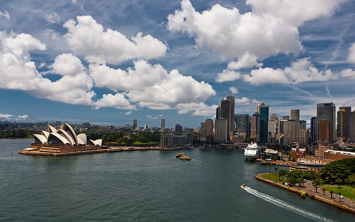 シドニー、オーストラリア、都市景観、シドニーオペラハウス、 HDデスクトップの壁紙