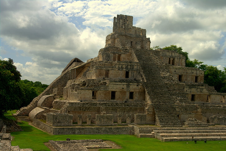 construção, civilização maia, antigo, templo, HD papel de parede
