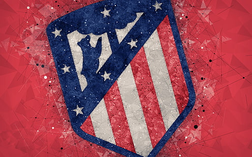 Esportes, Atlético de Madrid, Brasão de armas, Logotipo, Futebol, HD papel de parede HD wallpaper