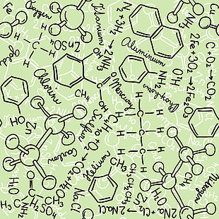 ilustrasi ikatan kimia aneka warna, Kimia, Formula, Sains, Wallpaper HD HD wallpaper