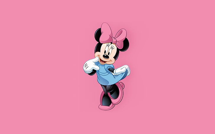 minnie, mouse, logo, disney, art, illustration, HD wallpaper