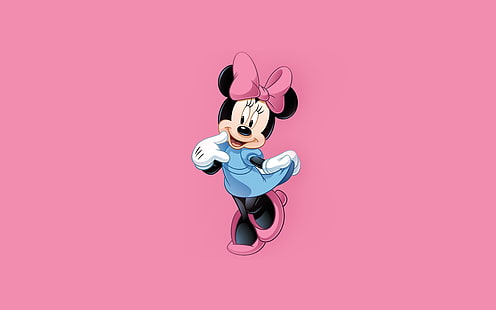 minnie, mouse, logo, disney, arte, ilustración, Fondo de pantalla HD HD wallpaper