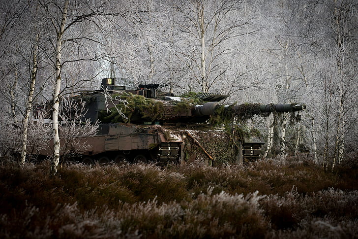 pântano, militar, veículo, tanque, Leopard 2, Bundeswehr, HD papel de parede