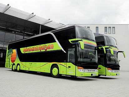 2014, ônibus, semi, setra, trator, transporte, HD papel de parede HD wallpaper