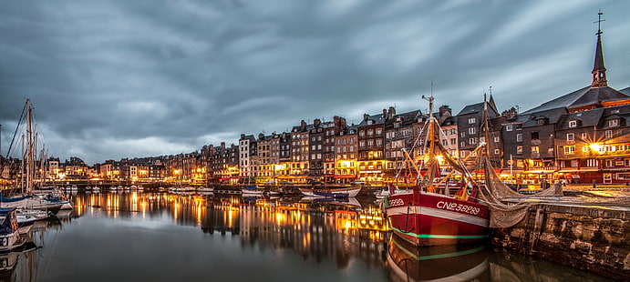 landscape photography of Grand Canal, Venice, Italy, honfleur, honfleur, Honfleur, landscape photography, Grand Canal, Venice, Venice, Italy, Canon  5D, Mk2, Sigma, 70mm, Longexposure, architecture, night, nautical Vessel, europe, cityscape, famous Place, urban Scene, river, harbor, city, canal, travel, water, tourism, illuminated, history, dusk, HD wallpaper HD wallpaper
