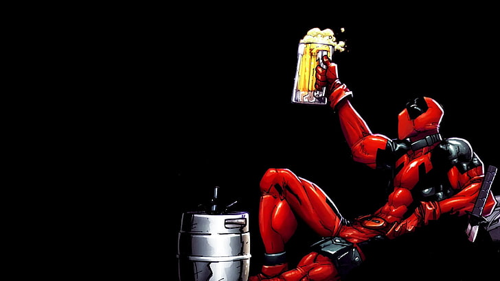 Ilustrasi Deadpool Marvel, Deadpool, seni komik, Wallpaper HD