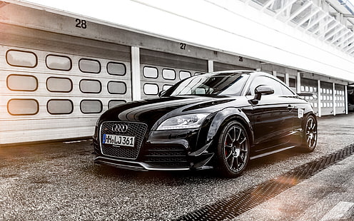 2015 Audi TT RS Coupé, schwarzes Auto, 2015 Audi TT Coupé, schwarzes Auto, HD-Hintergrundbild HD wallpaper