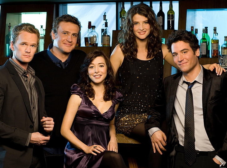 How I Met Your Mother HD Wallpaper, men's black suit jacket, Movies, Other Movies, how i met your mother, himym, ted, barney stinson, robin, lili, marshall, ted mosby, HD wallpaper