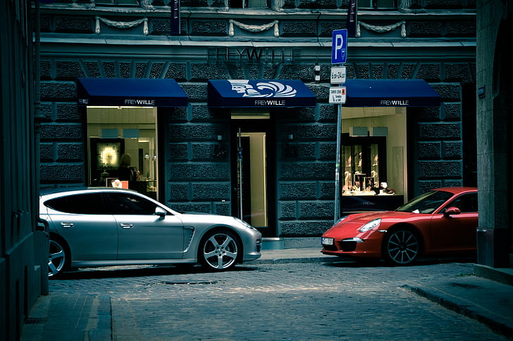Street, Porsche, Vehicle, Car, street, porsche, vehicle, car, HD wallpaper