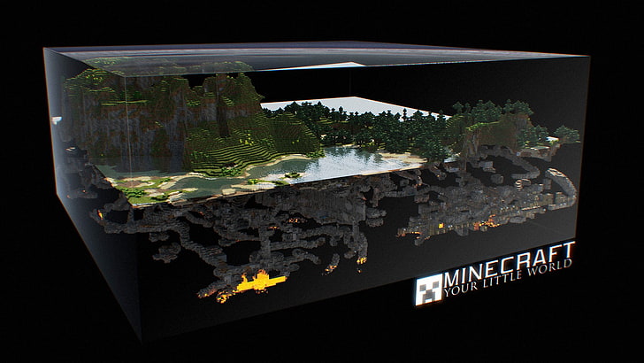 landscape, video games, Minecraft, HD wallpaper