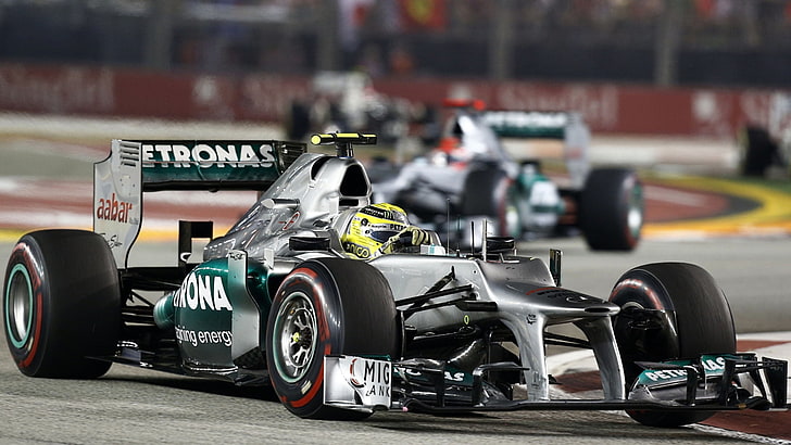 foto do carro Petronas F1 cinza e verde, Mercedes AMG Petronas, Fórmula 1, Nico Rosberg, Mercedes-Benz, carros de corrida, veículo, carro, HD papel de parede