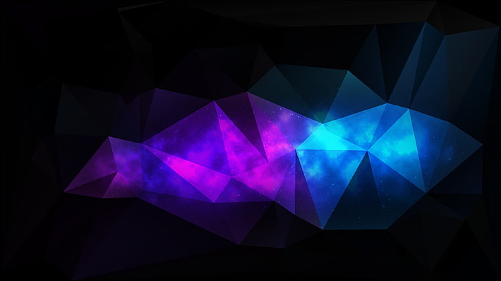 abstract painting, space, low poly, HD wallpaper