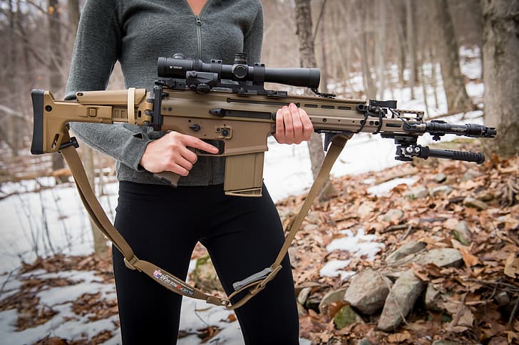 senjata, FN SCAR, SCAR 17S, Wallpaper HD
