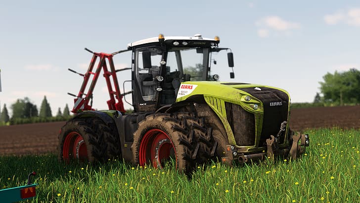 fs19, farming, farm, tractors, Harvest, nature, farming simulator, HD wallpaper