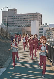 Kocham życie! Słońce, aqours, dziewczyny z anime, Tapety HD HD wallpaper