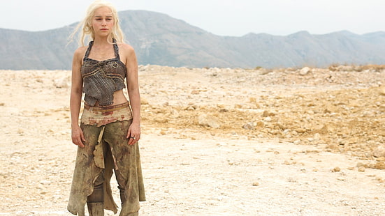 дамски черен връх с халтер, Daenerys Targaryen, Game of Thrones, Emilia Clarke, HD тапет HD wallpaper