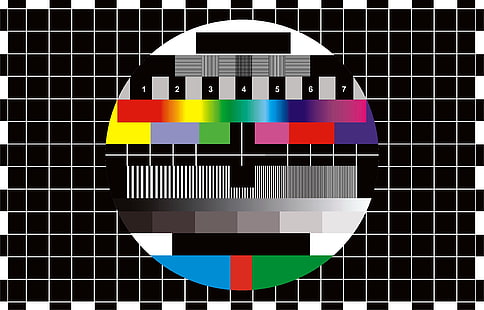 Schema di prova TV, schema, pausa, colorato, mesh, Sfondo HD HD wallpaper