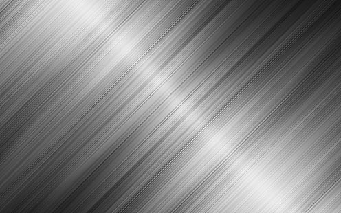 wallpaper abu-abu dan hitam, logam, garis, garis-garis, cahaya, mengkilap, perak, Wallpaper HD HD wallpaper