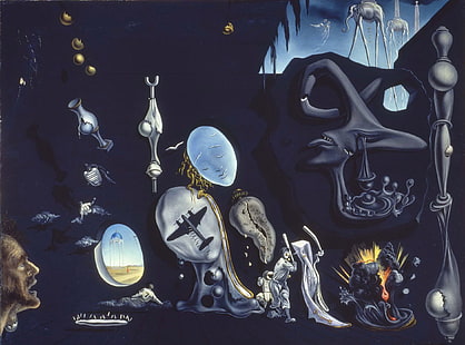 surrealismo, imagen, Salvador Dali, Melancolía Atómica, Fondo de pantalla HD HD wallpaper