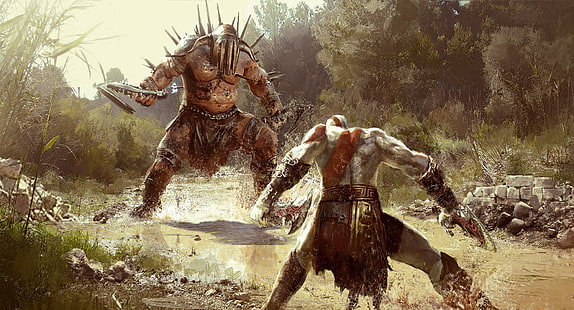  God of War, God Of War III, Hades (God of War), Kratos (God Of War), HD wallpaper HD wallpaper