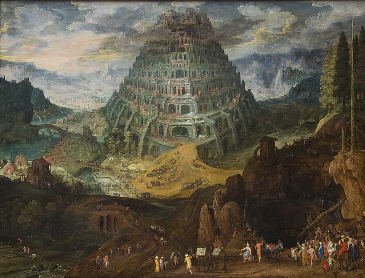 La tour de Babel, Jan Brueghel, Tobias Verhaecht, Fond d'écran HD