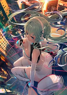 Anime Mädchen essen, / 二次 元, HD-Hintergrundbild HD wallpaper